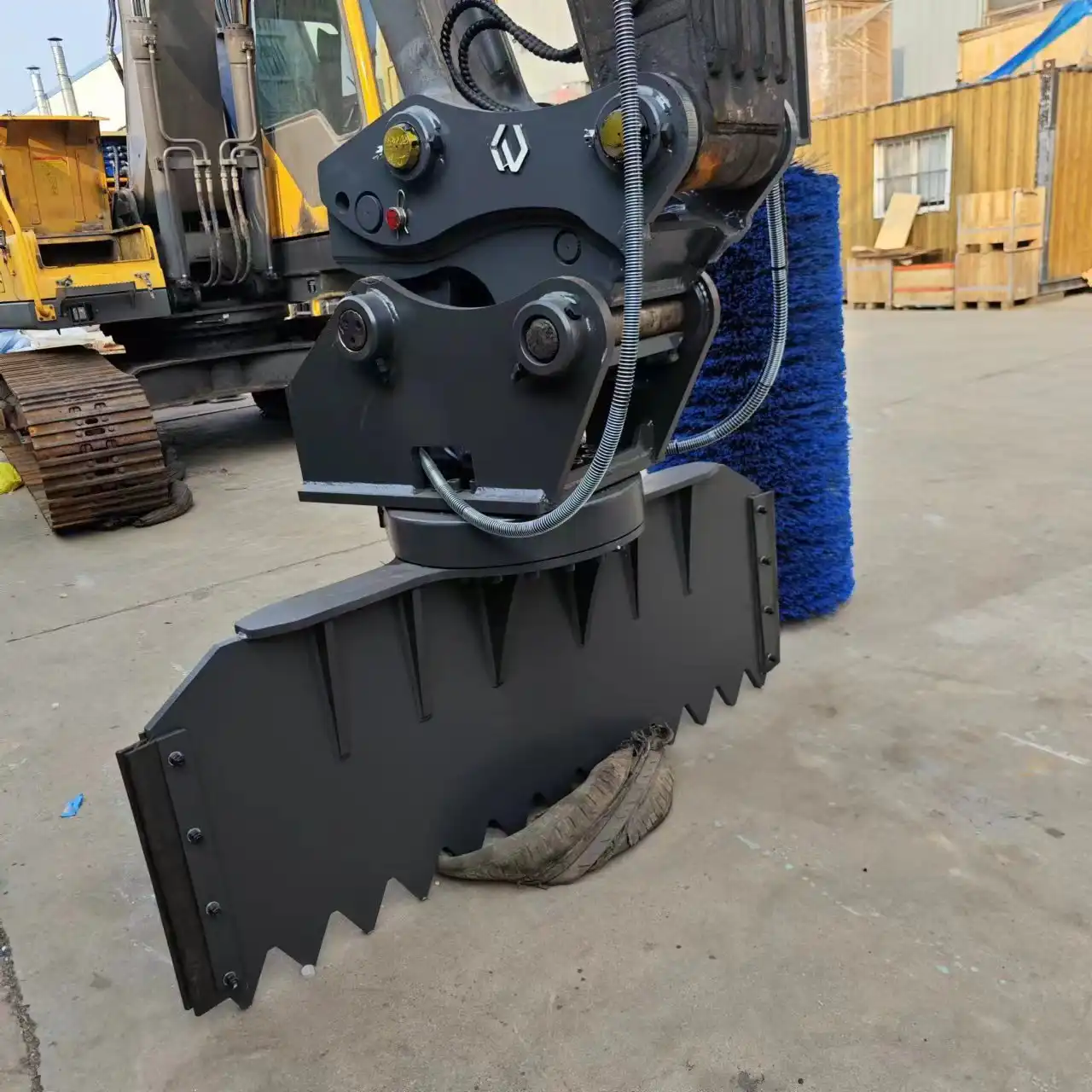 When should an excavator rotating scraper be used?